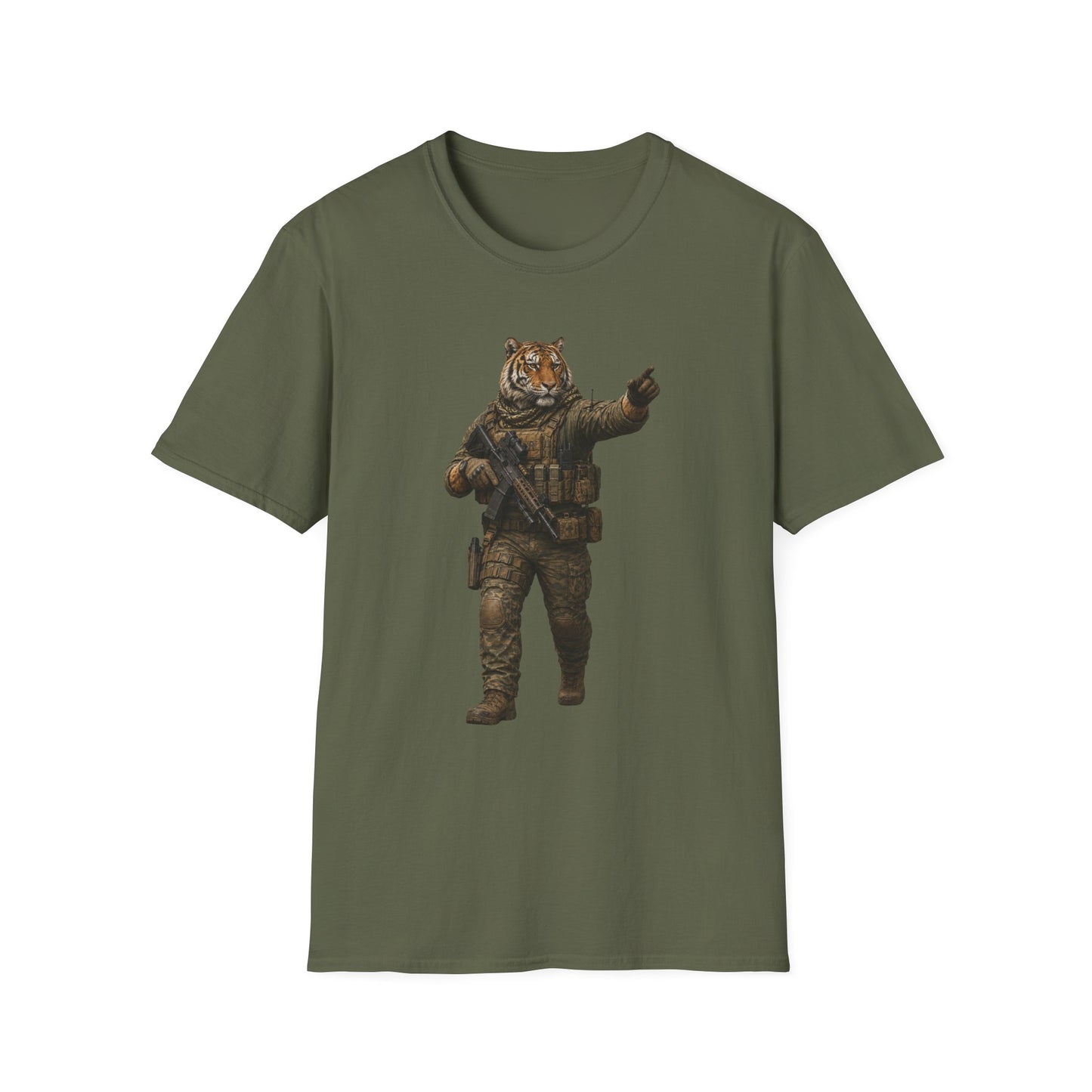 Tiger Soldier Graphic T‑Shirt
