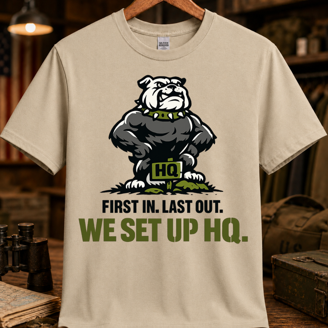 FIRST IN. LAST OUT. TEE