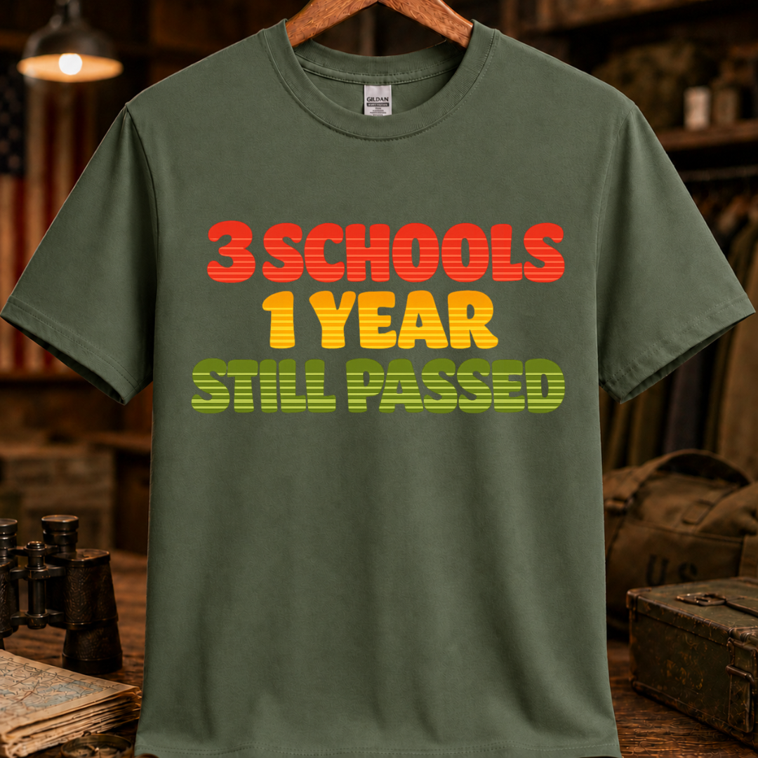 3 SCHOOLS 1 YEAR TEE